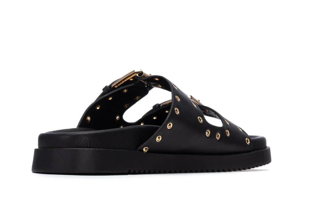 Sandalias planas XTI 145083 negras para mujer | Sandalias bio cómodas y modernas