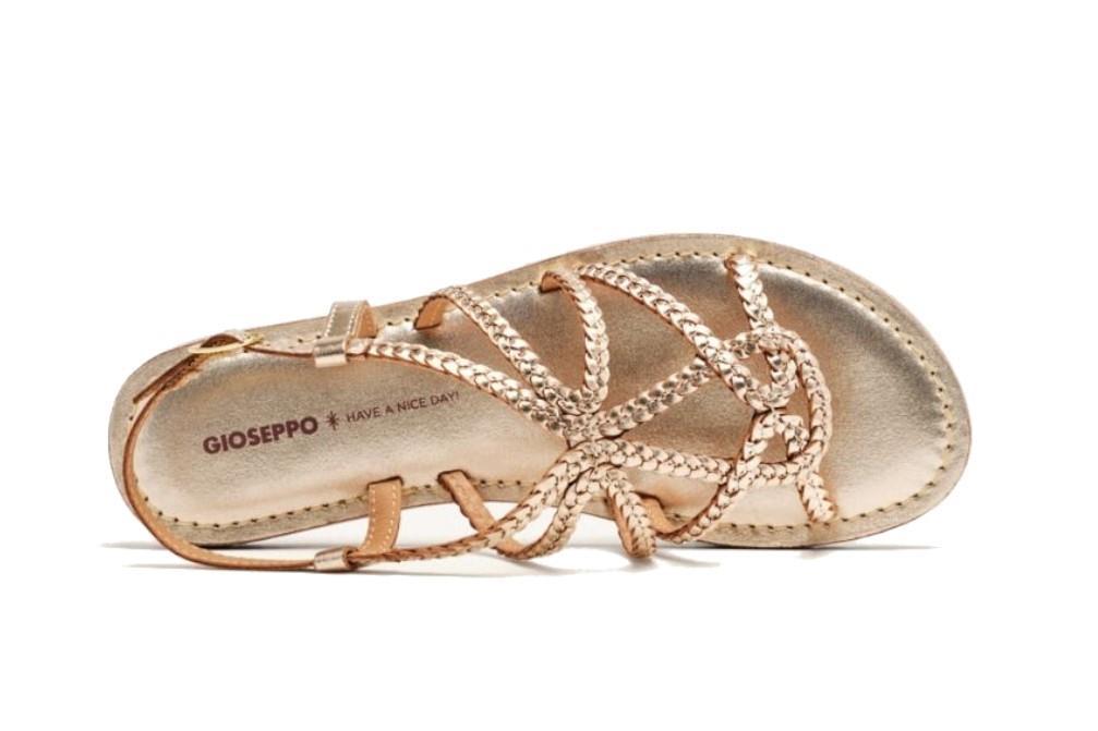 Sandalias planas Gioseppo ORLAND 75107 en oro para mujer