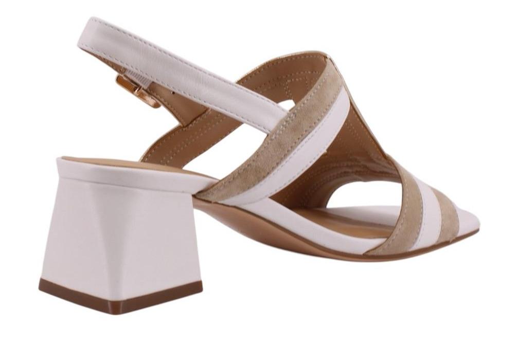 Sandalias de tacón Regarde Le Ciel Amalia-06 en blanco para mujer