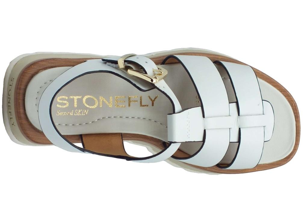 Sandalia de Plataforma Stonefly 223847 049 blanco para Mujer | Comodidad, Estilo y Altura