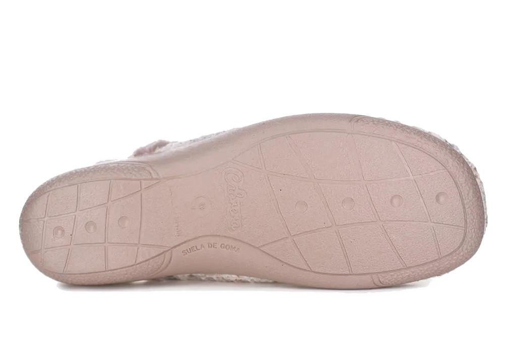 Zapatillas de casa Cabrera 5646 taupe con cuña para mujer