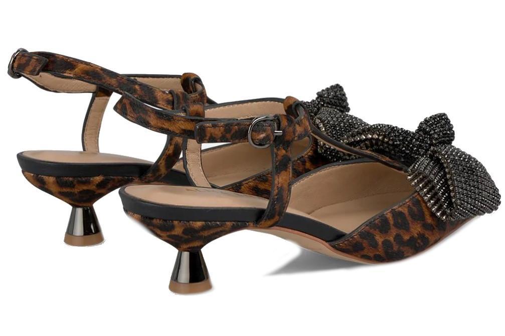 Zapatos de tacón bajo Alma en pena I250529 en animal print-Zapatos de fiesta