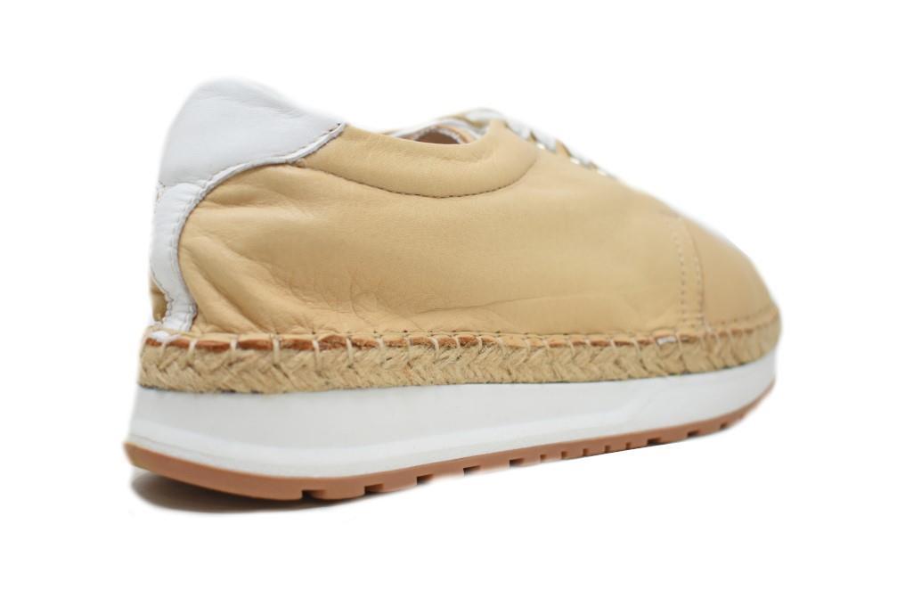 Zapatillas deportivas TOP3 22573 en beige para mujer