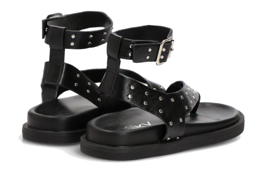 Sandalia Plana de Dedo ETIKA 10154 en negro para Mujer Cómoda y Versátil