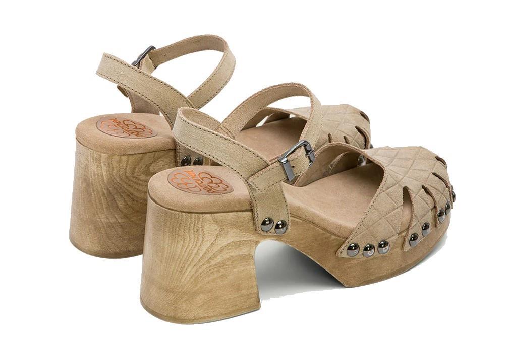 Sandalias de tacón Porronet Margot 3079 en arena