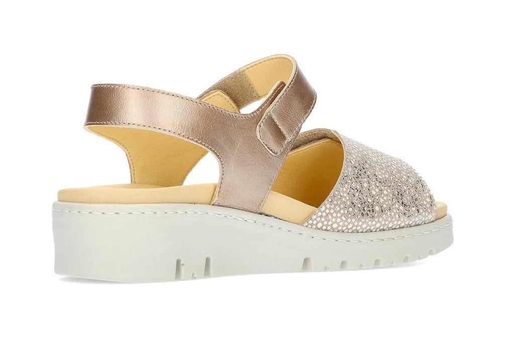 Sandalias con cuña Doctor Cutillas 36104 en beige para mujer