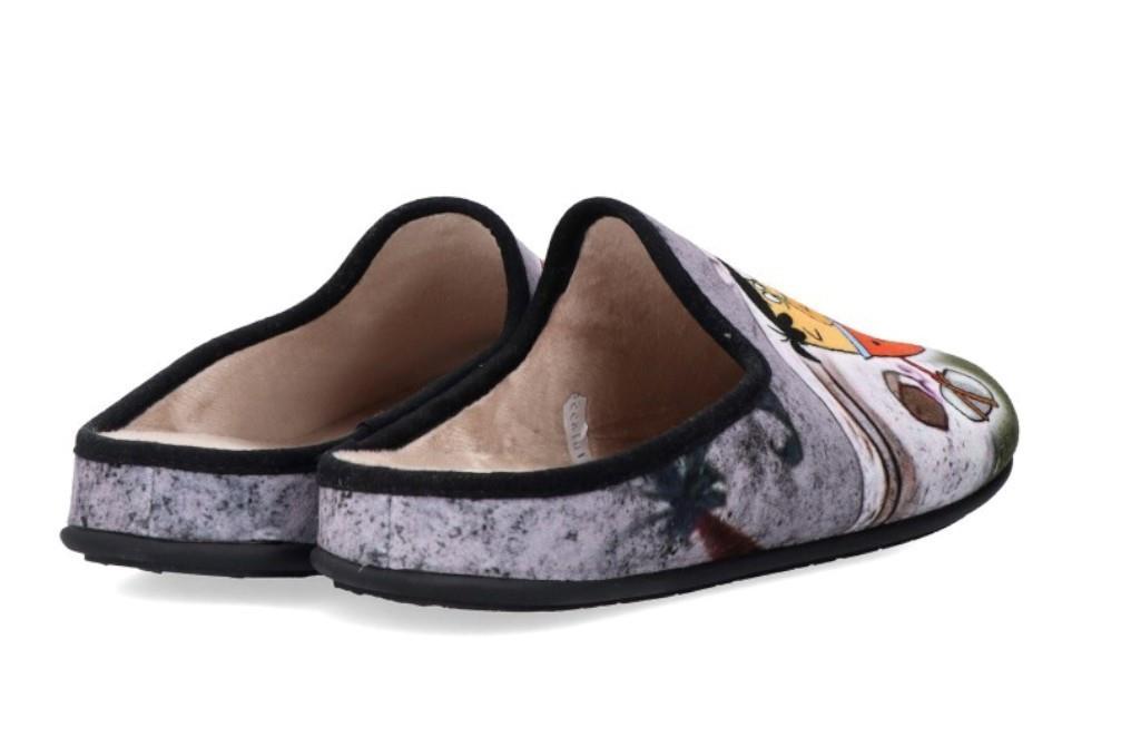 Zapatillas de casa Vulca-Bicha 1855 de color gris