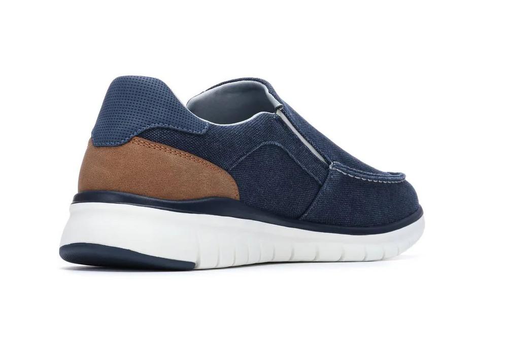 Mocasín de lona para hombre XTI 145763 en azul Vegano Textil Casual sin Cordones