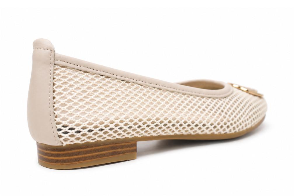 Bailarinas planas Carmela 163263 hielo con Puntera Redonda y Suela de Goma para mujer