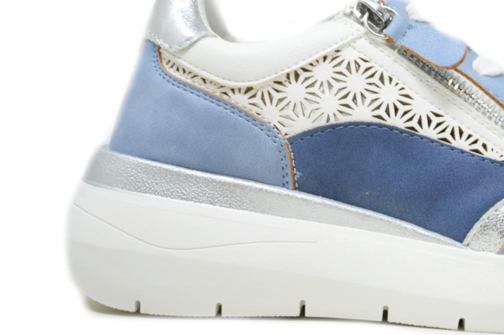 Zapatillas depotivas con cuña Maraval W0424 en azul para mujer