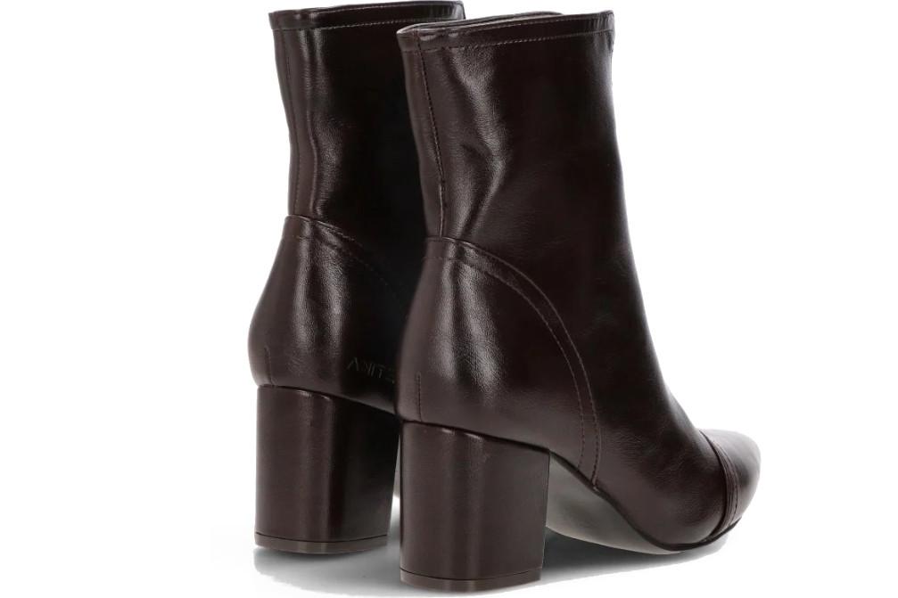 Botines de tacón Etika Hanna 32022 marrones con cremallera delantera