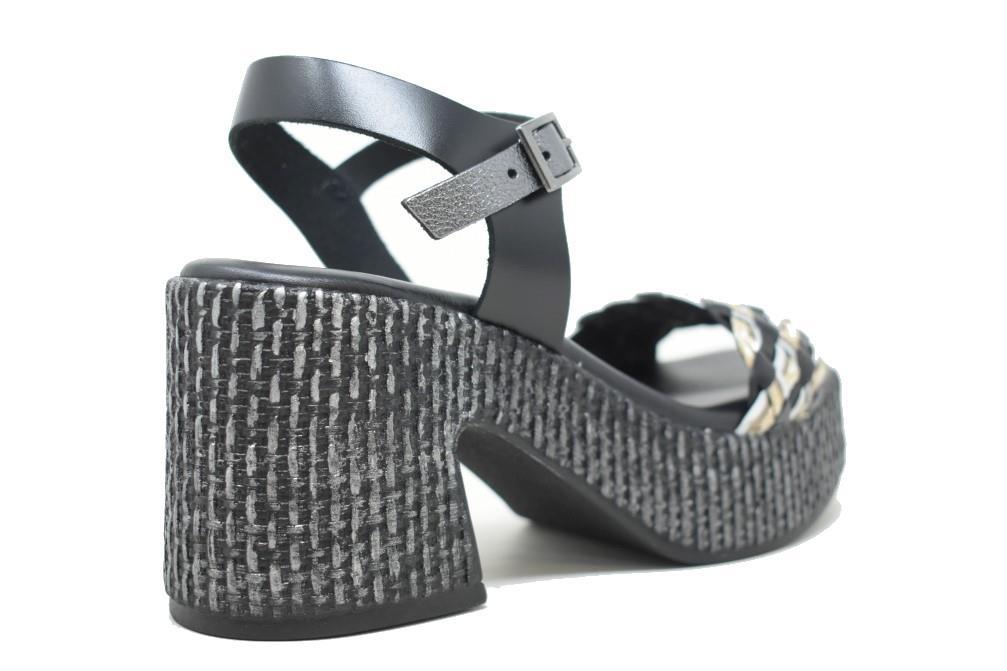 Sandalias con tacón Porronet 3175 en negro para mujer