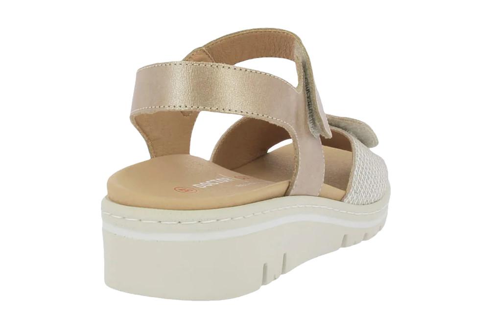 Sandalias con Cuña baja Doctor Cutillas 36157 Tormo Mujer | Piel Metalizada, Plantilla Extraíble y Máximo Confort