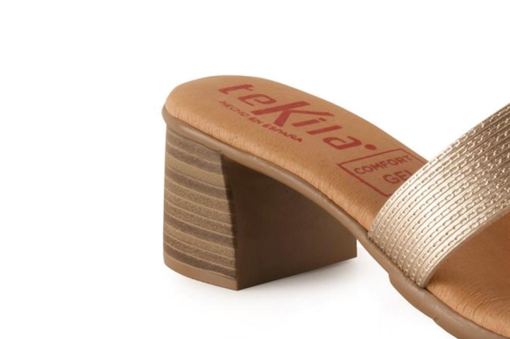 Sandalias con tacón Tekila 260 en platino para mujer