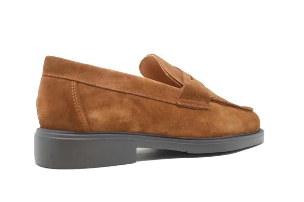Mocasín para hombre de serraje cuero