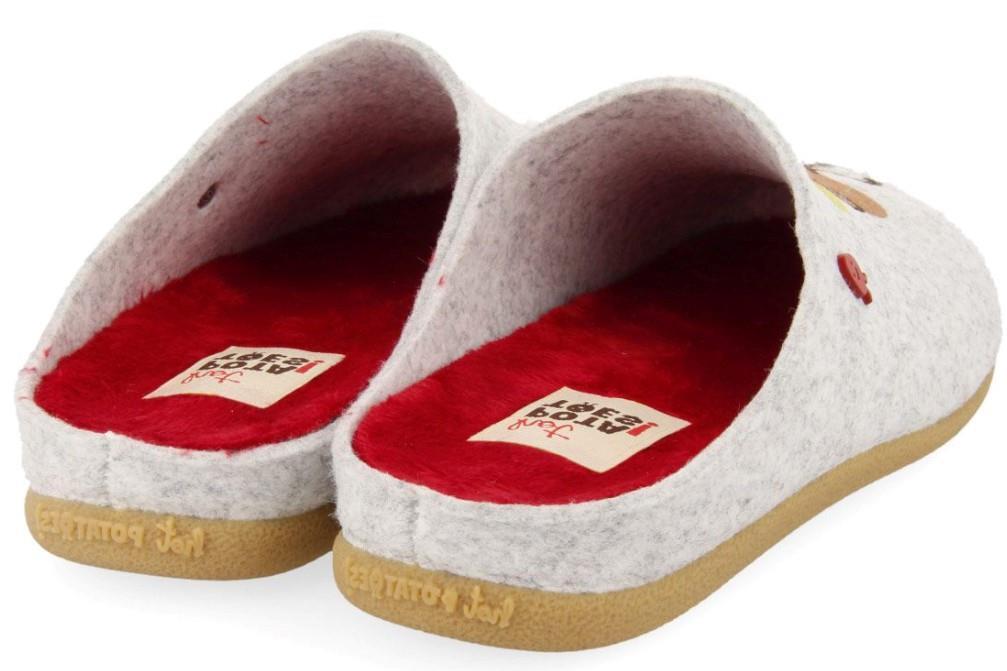 ZAPATILLAS DE ESTAR POR CASA HOT POTATOES KLOCH 64627 en gris para mujer
