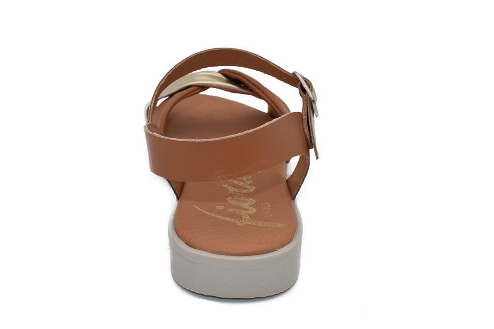 Sandalias planas cómodas Fiordi 101 en cuero