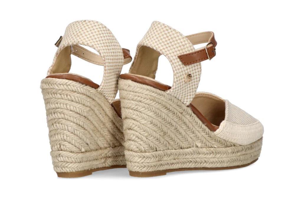 Alpargatas con cuña Etika 20002 en beige para mujer