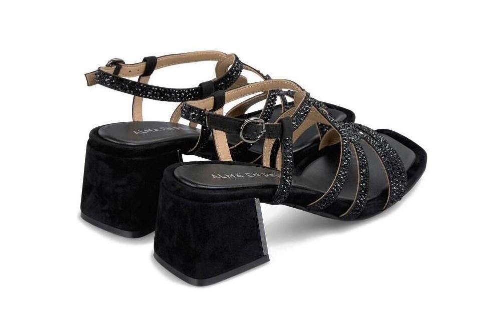 Sandalias con tacón cuadrado Alma en Pena V2550940 en negro para mujer-Zapatos de fiesta