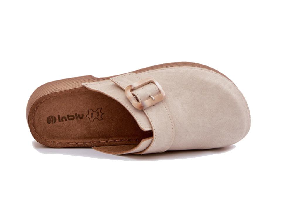 Zuecos Inblu TF000003 Marfil con Hebillas Ajustables para mujer