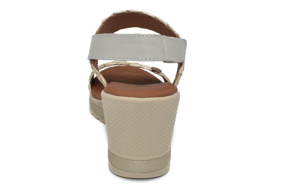 Sandalias con cuña Tekila 8463 en beige para mujer
