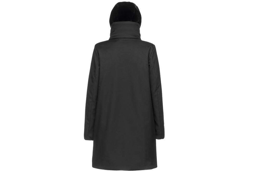 Cazadora larga Geox W4620F LARGA SOFTSHELL 50D DWR NEGRO
