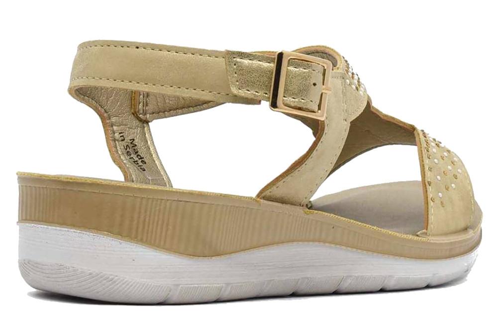 Sandalias deportivas con cuña Inblu BV000049 oro para mujer