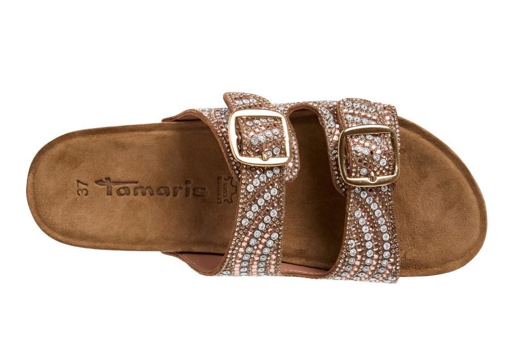 Sandalias bio Tamaris 1-27415-44-586 en oro rosa para mujer
