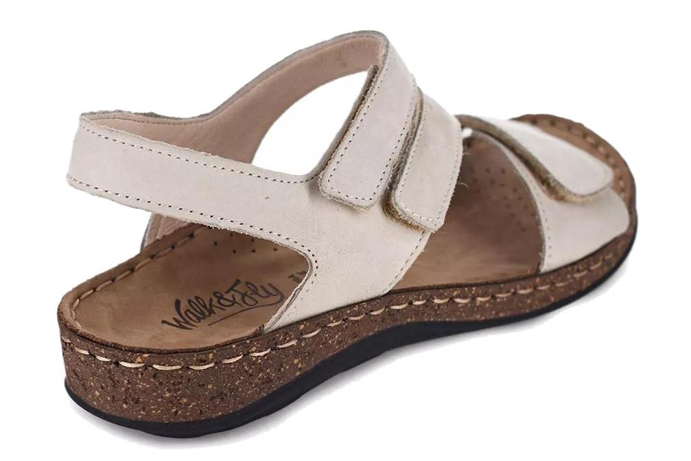 Sandalias mujer Walk & Fly Toulon 50770 pietra | Sandalias de piel cómodas y artesanales