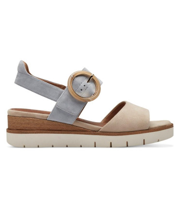 Sandalias con cuña Tamaris 28206 en ivory para mujer