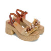 Sandalias de tacón Porronet Jillian 3063 en cuero