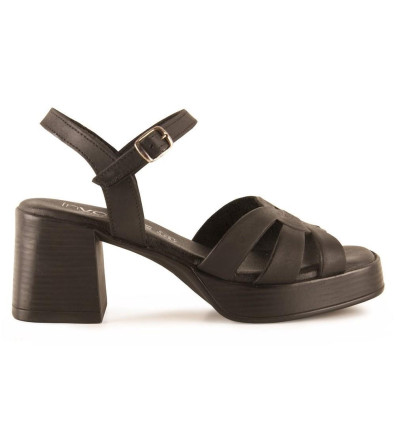 Sandalias con tacón Invogue S-1080 en negro para mujer