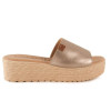 Sandalias con plataforma Chamby 322 en platino para mujer