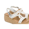 Sandalias con cuña Porronet Gala 3036 en blanco