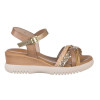 Sandalias con cuña Porronet Elena 3027 en taupe