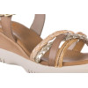 Sandalias con cuña Porronet Elena 3027 en taupe