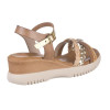 Sandalias con cuña Porronet Elena 3027 en taupe