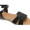 Sandalias planas Porronet Angela 3002 en negro para mujer