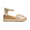 Sandalias con plataforma Pitillos 5521 en oro de mujer