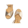 Sandalias con plataforma Pitillos 5521 en oro de mujer