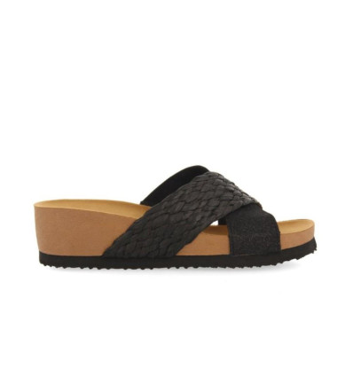 Sandalias con cuña Gioseppo Goulds 71365 en negro para mujer