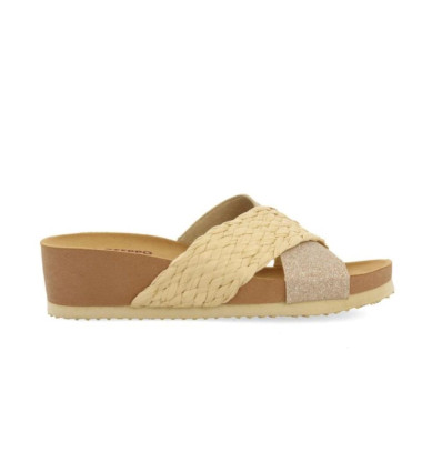 Sandalias con cuña Gioseppo Goulds 71365 en natural para mujer