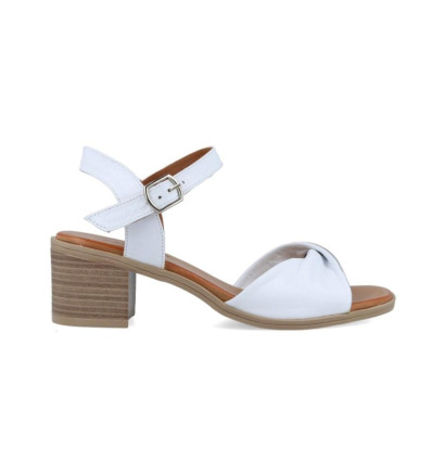 Sandalias de tacón Walk & Fly 21-501 en blanco para mujer