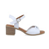 Sandalias de tacón Walk & Fly 21-501 en blanco para mujer