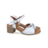 Sandalias de tacón Walk & Fly 21-501 en blanco para mujer