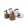 Sandalias de tacón Walk & Fly 21-501 en blanco para mujer