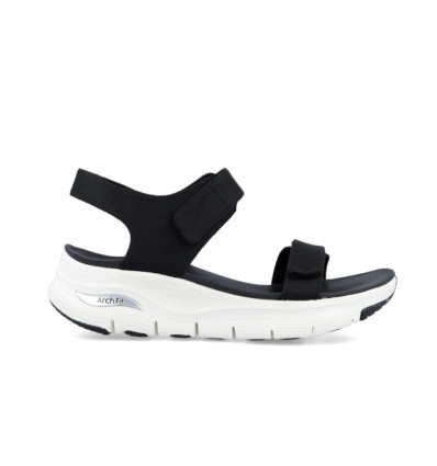 Sandalias Skechers Arch Fit en negro para mujer