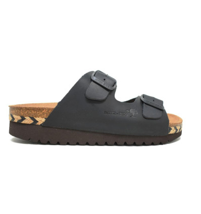 Sandalias con plataforma Inter-bios 7206-C en negro para mujer