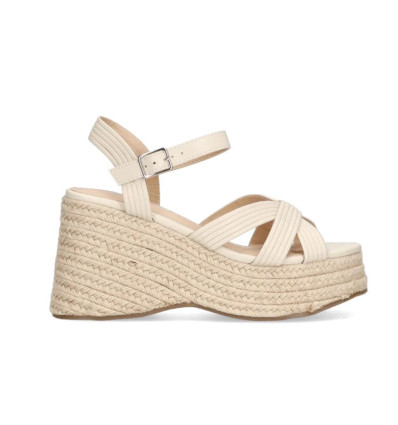 Sandalias con cuña Etika Alcaidesa 20024 en beige para mujer