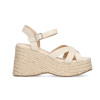 Sandalias con cuña Etika Alcaidesa 20024 en beige para mujer